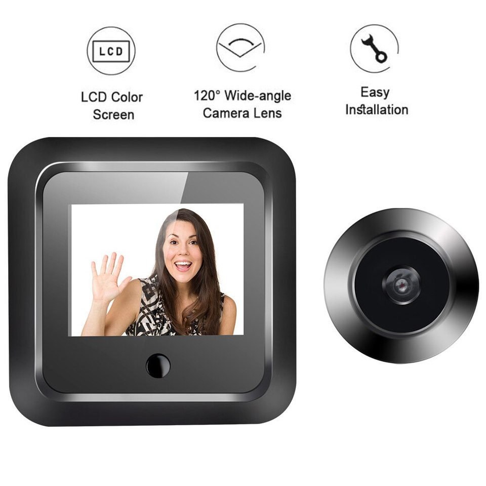 New 2.4 Inch Peephole 120Â° Smart Digital Door Viewer Camera Security Monitor 240x320 HD Visual Doorbell 300000 Pixels Resolutio
