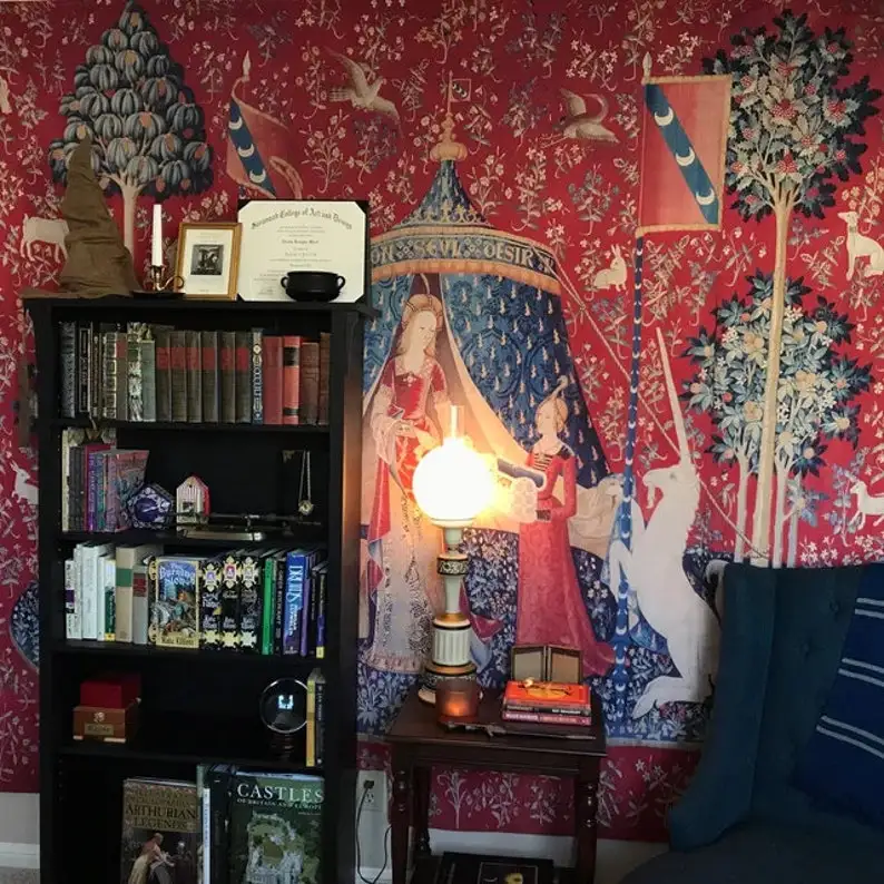 Lady With Unicorn Tapestry Printed