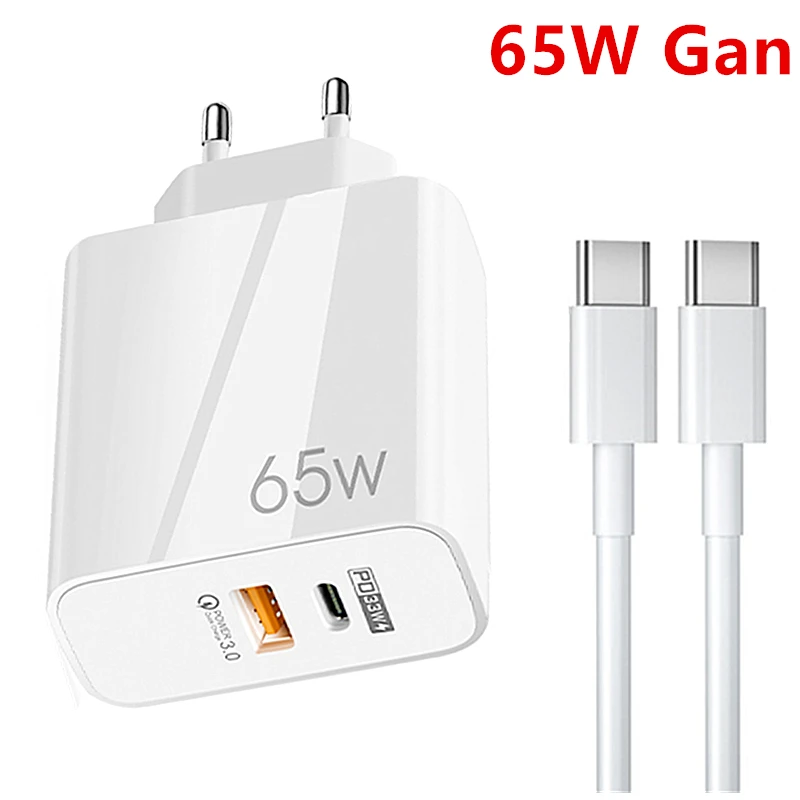 GaN 65W USB C Charger Quick Charge 4.0 3.0 QC4.0 QC PD3.0 PD USB-C Type Fast For iPhone 13 12 Pro Max Macbook ipad |