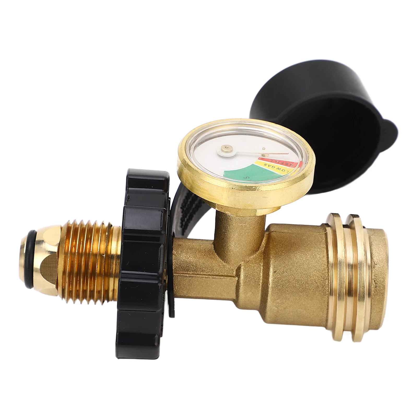 Gas Tank Pressure Gauge Meter QCC Type 1 Converts 5-100lb Gas Cylinder Interface