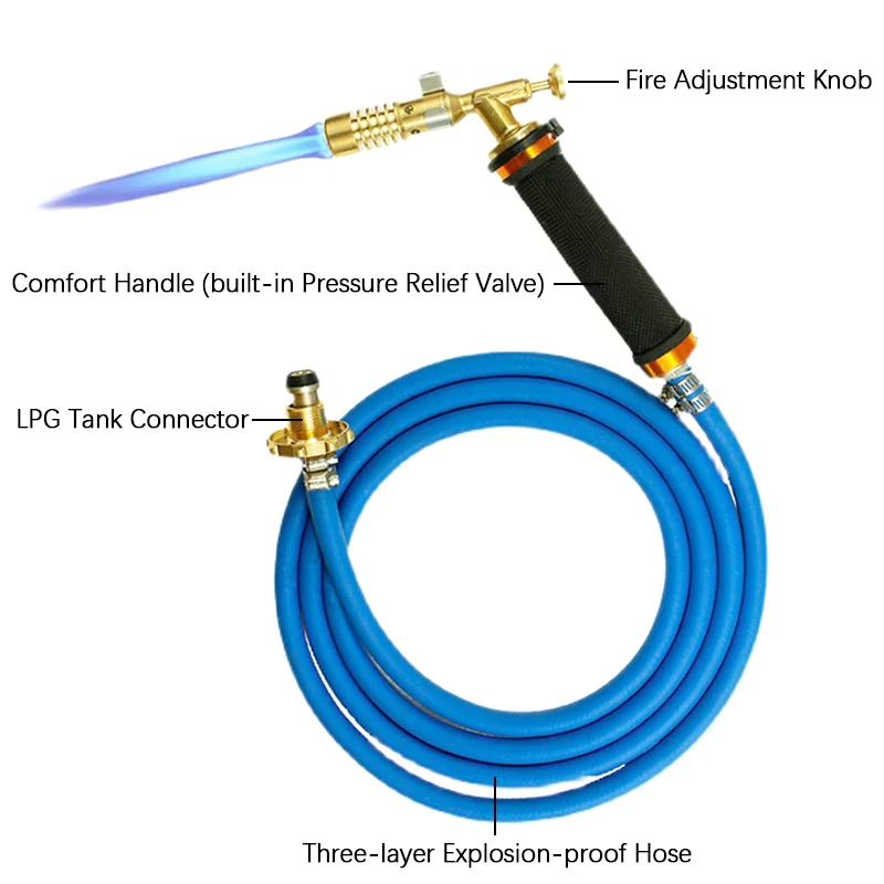 Universal Gas Torch High Temperature Gold Silver Smelting Fire Torch Handheld Copper Aluminum Iron Welding Gun LPG Flamethrower gas torch welding torch