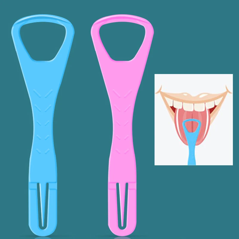 이쑤시개가 있는 접이식 혀 스크레이퍼 브러시, 구강 관리, 재사용 가능한 신선한 호흡 메이커, 혀 클리너, 5 개 