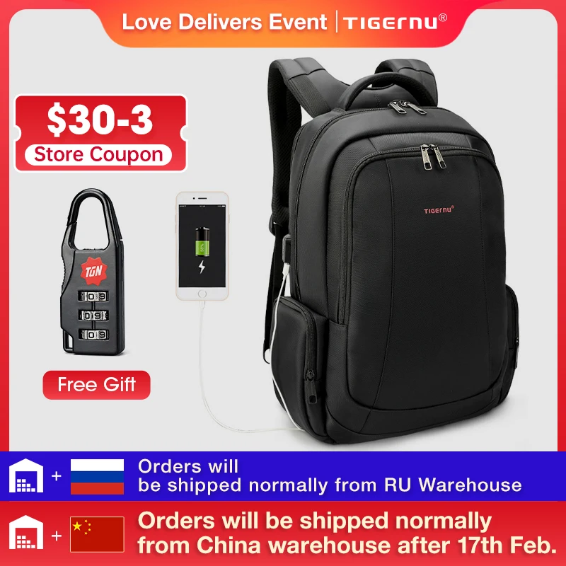 Garanzia A Vita Zaino Da Uomo 14 15.6 Borsa Da Zaino Per Laptop Da 17.3 Pollici Per Uomo Zaino Da Scuola Antifurto Borsa Da Viaggio Maschile Mochila