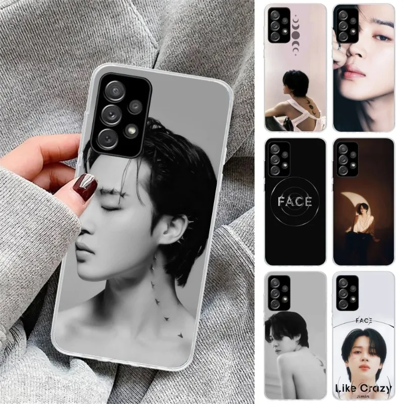 Luxury Face Jimin Phone Case for Samsung Galaxy S23 S22 S21 Plus Ultra
