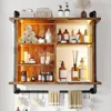 37" Floating Shelves for Wall with Led Wall Shelves for Kitchen Storage Pipe Shelving with 8 S-Hook Wood Wall Mounted Shelves 6