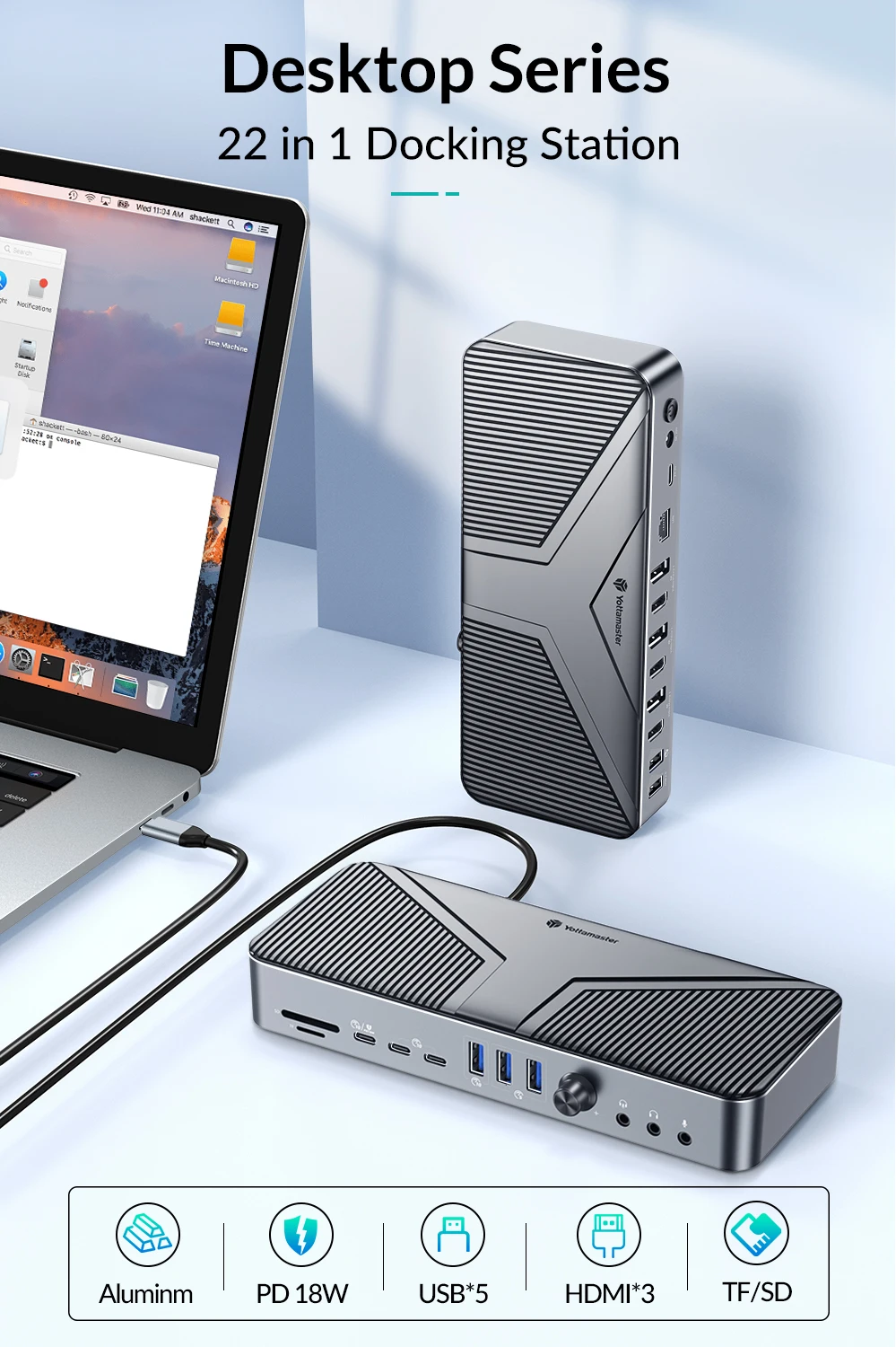 קישוריות ופונקציונליות אולטימטיביות, PD/USB 3.0/USB 2.0/HDMI-com/VGA/ממשקי שמע שונים