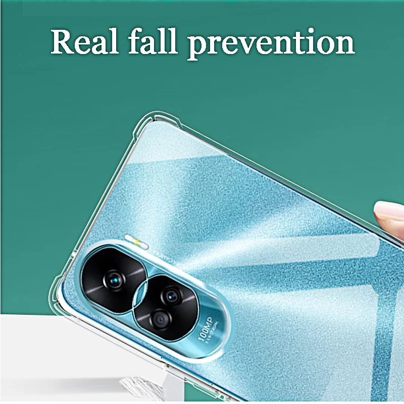 Crystal Clear Shockproof Silicone Phone Case – Transparent Protective Back Cover