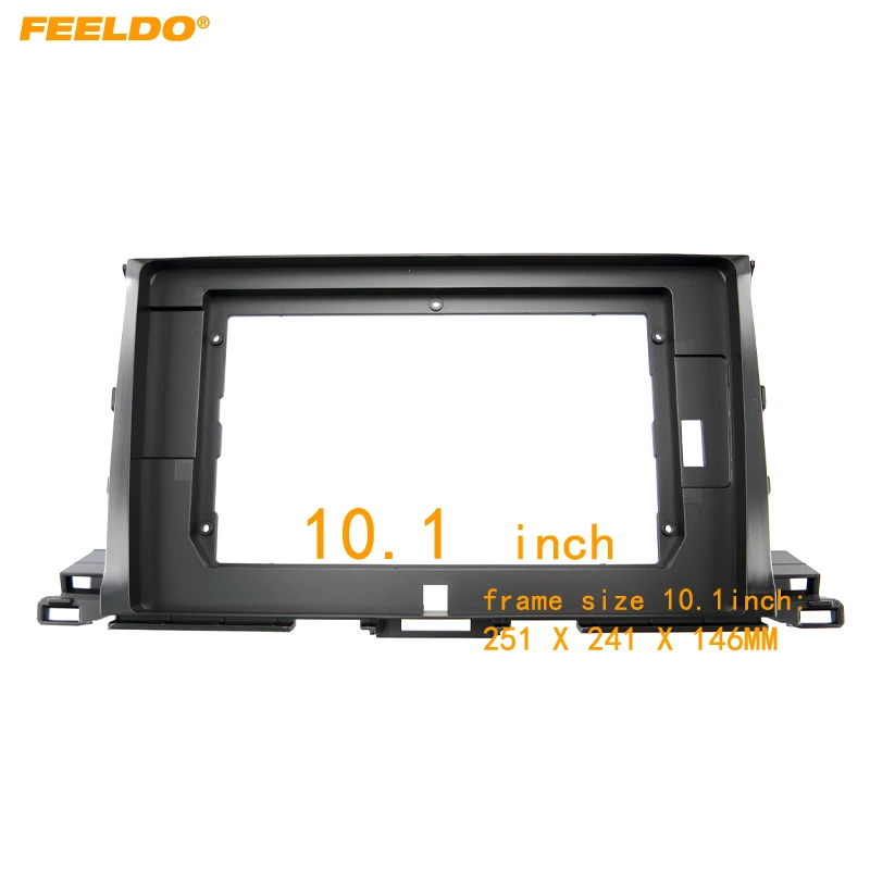

Автомобильная аудиосистема FEELDO, 2DIN, адаптер для Toyota Highlander/Kluger 10,1 дюйма, большой экран, DVD, приборная панель, комплект рамы