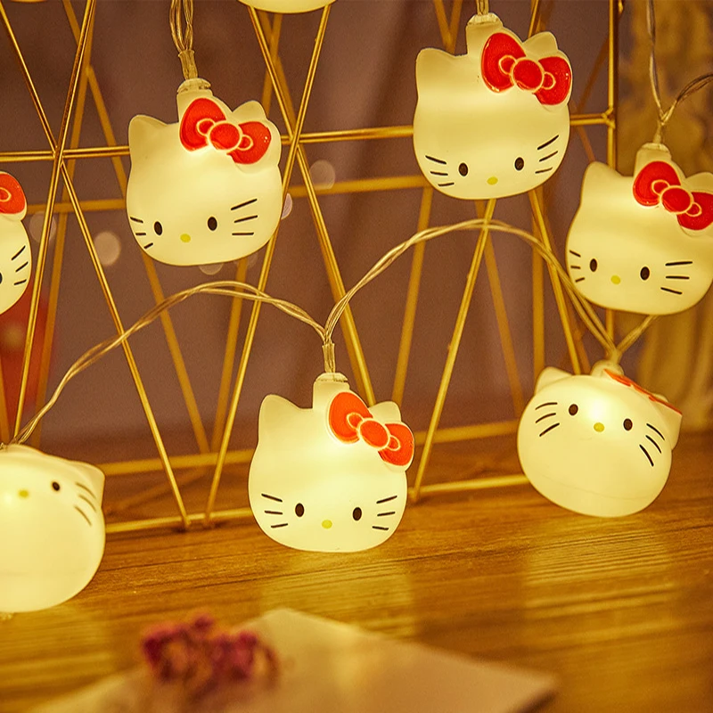 Naughty Cute Kitten Light String OutdoorsHoliday Party Small Colored Lights String Room Bedroom Atmosphere Decorative Light led round ball colored light solar outdoor courtyard christmas day decorative light atmosphere small white ball light string