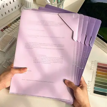 5 pz/set cartelle di file organizzatore di file di grande capacità sacchetto di documenti in plastica impermeabile busta cartella smistamento borse di stoccaggio