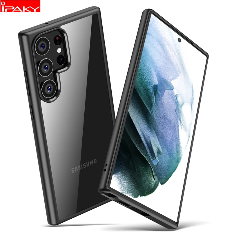 

IPAKY for Samsung S23 S22 Case S23 S22 Plus Crystal Clear TPU PC Hybrid Shockproof Cover for Samsung Galaxy S23 S22 Ultra Case