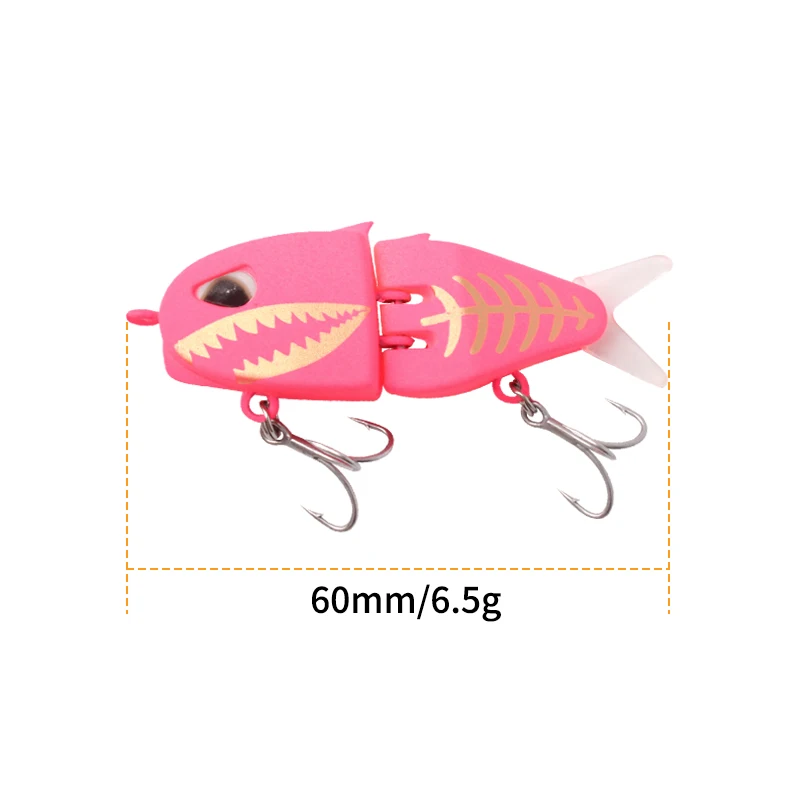 Kawa Multi Jointed Swimbait 6cm/6.5g Fishing Lure Crankbait Lifelike Hard Fish Baits Small Fishing Lures Set Brasshopper Tackle