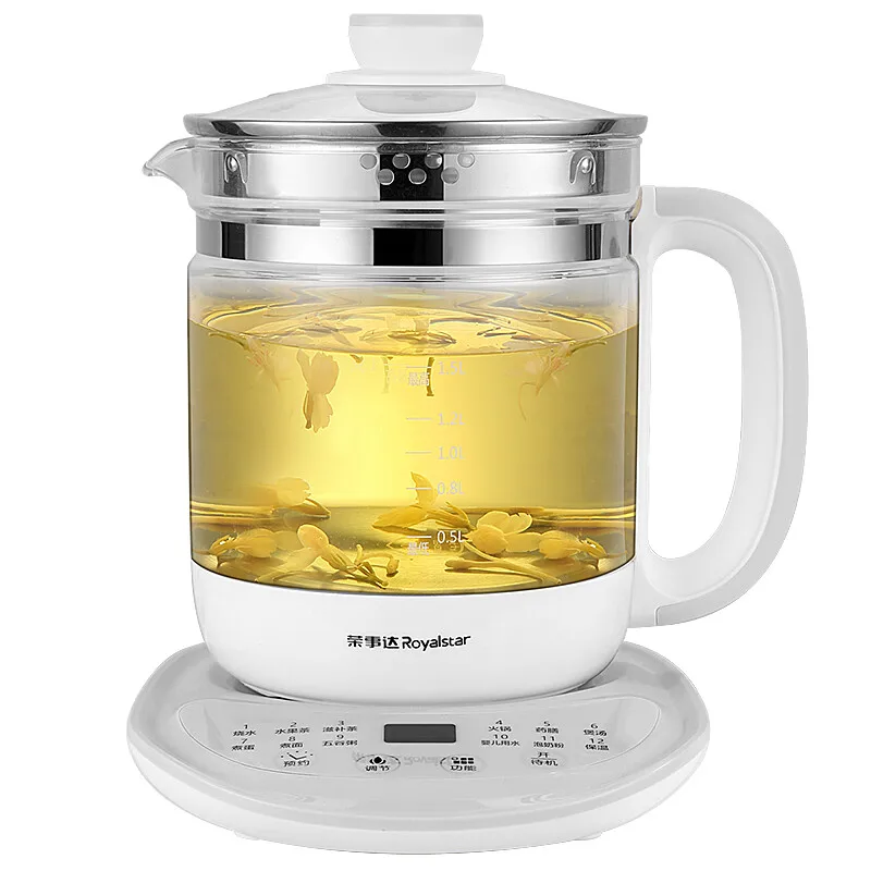 Small Automatic Glass Health Pot Office Pot With Flowers Electric