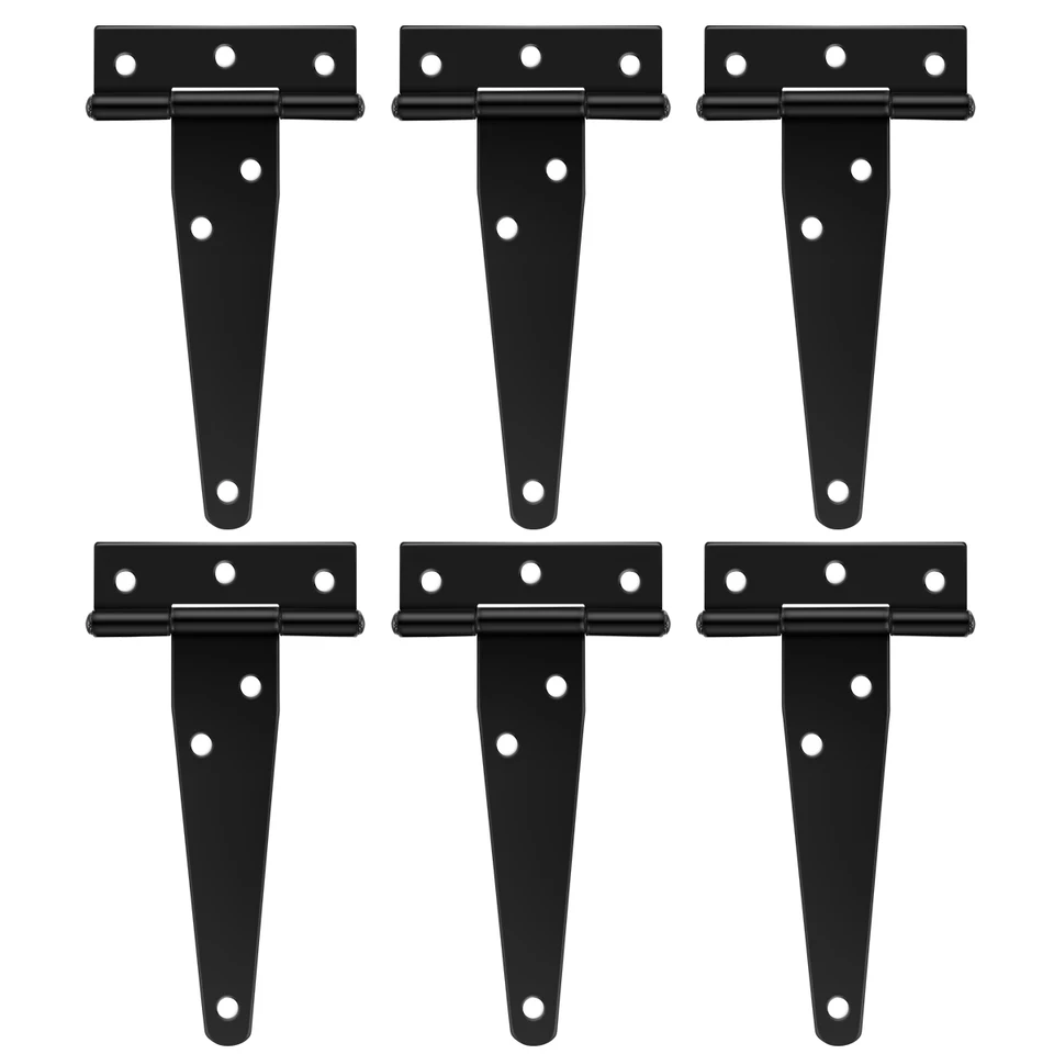 4pcs Vintage T-Strap Hinges - Zinc Alloy Decorative Triangle Hinges For Cabinet, Cupboard, Shed Door - View #6