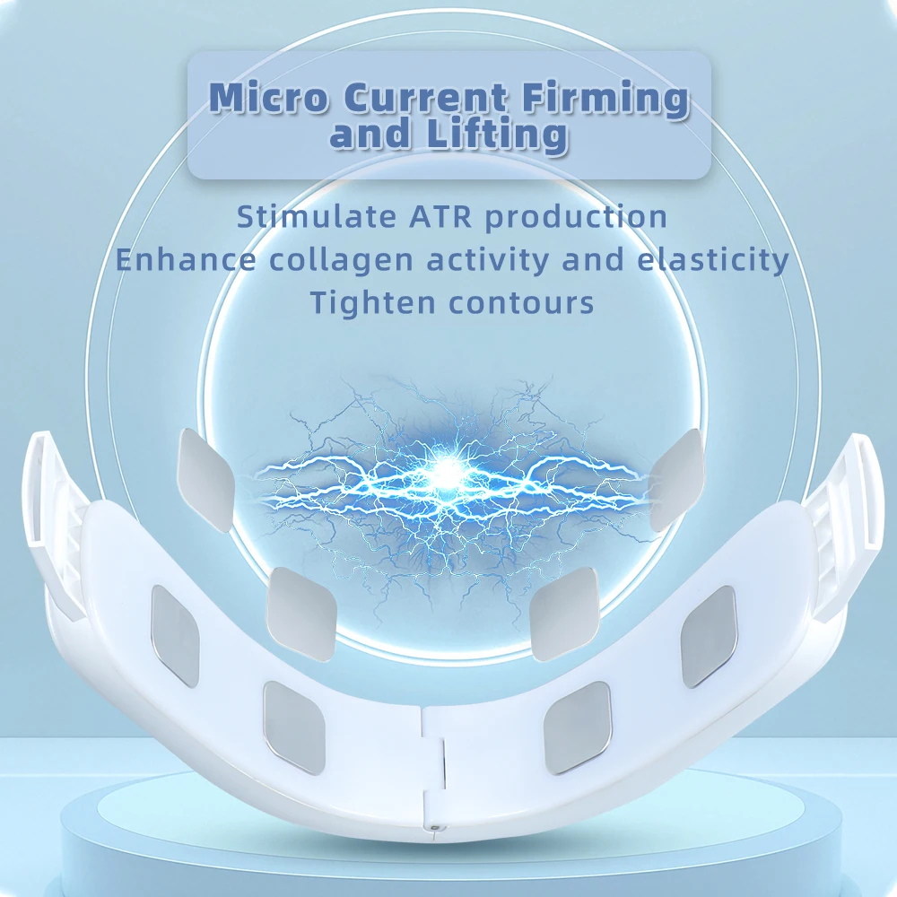 Electric Face Lifting Device Skin Rejuvenation V Face Massager Double Chin Lift Up with Remote Control Facial Beauty Instrument