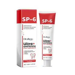 Probiotic Toothpaste for Brightening and Stain Removal - Fresh Breath and Teeth Whitening Formula, 100g/120g (E 120g SP6)