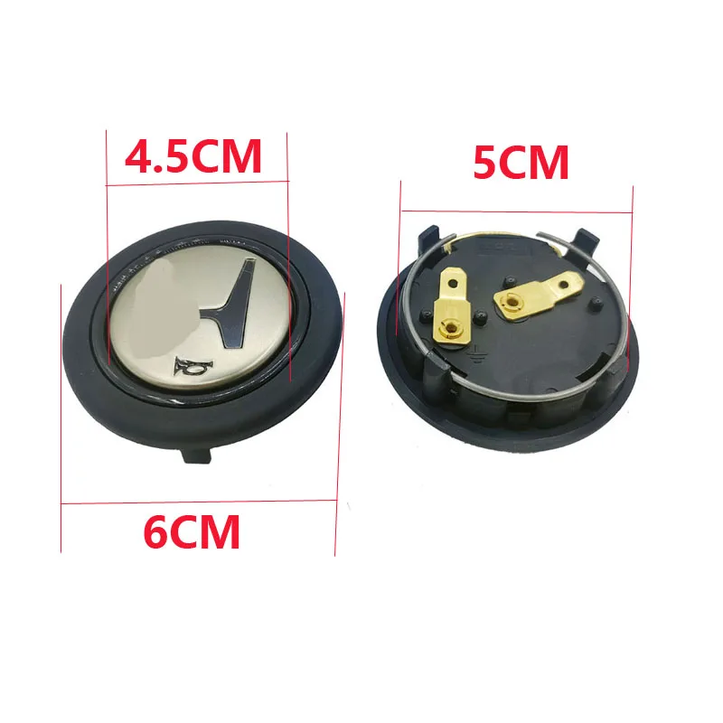 Horn Switch Steering Wheel Switch Modified steering wheel horn button JDM ABS racing horn switch push cover universal H cap steering wheel auto parts decorat