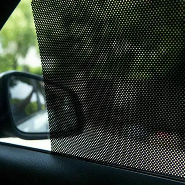 2PCS Auto Seite Fenster Sonne Shades Aufkleber Sonnenschutz Fenster  Sonnenschutz Abdeckung Schwarz PVC Sonnenschirm mit Kleine Löcher auto  sonnenschirm - AliExpress