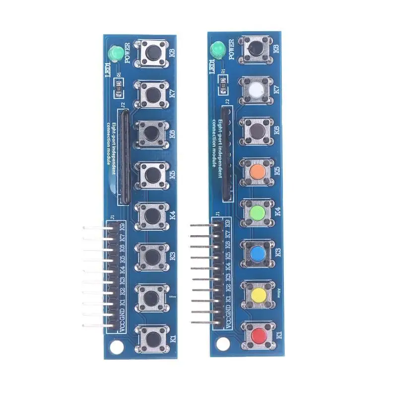 Arduino ARM용 1PCS 8 독립 키 터치 버튼 모듈 LED 표시기 키보드 키패드