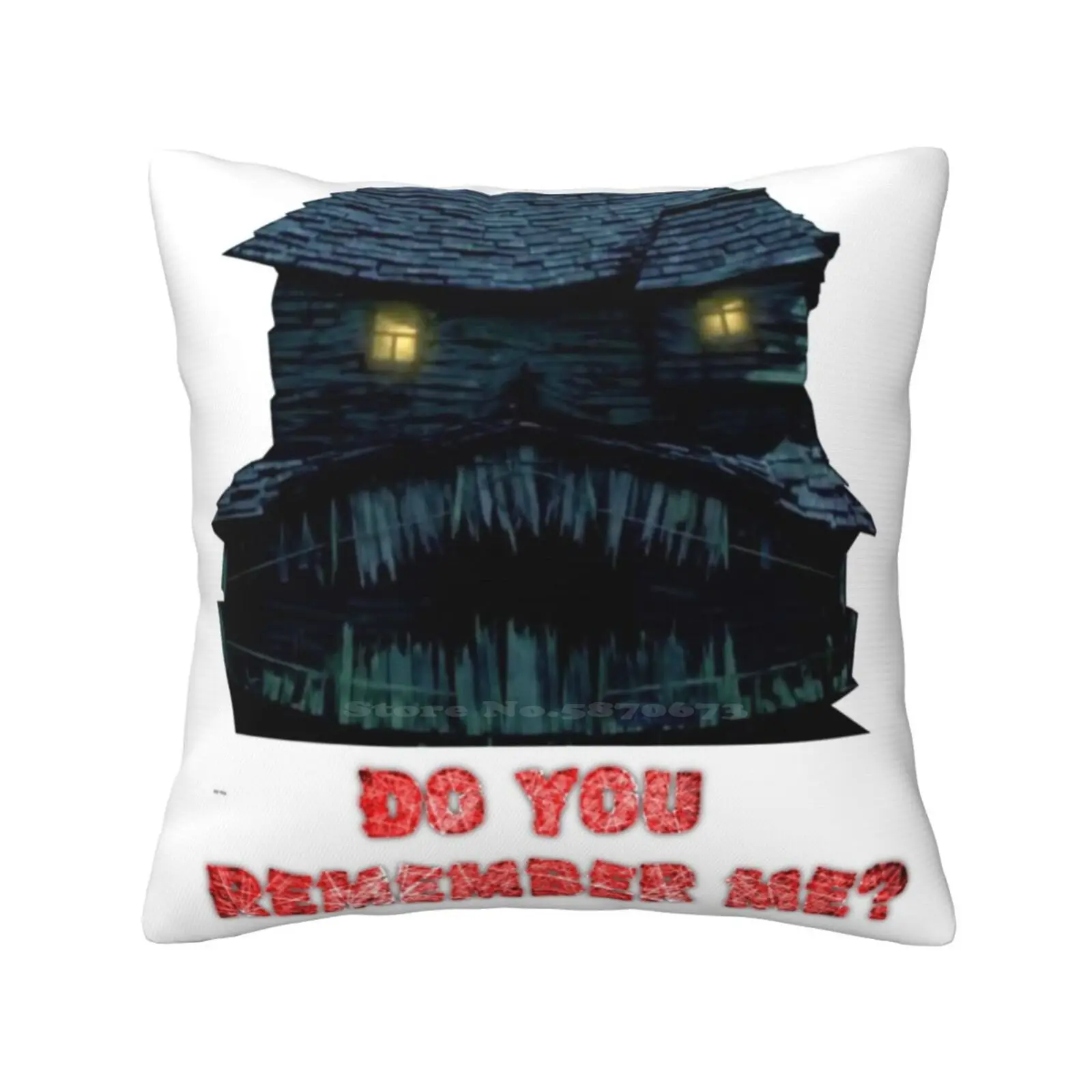 Casa Stregata Della Casa Dei Monster Fodera Per Cuscino Cuscino Casa Mostro Casa Stregata Paura Halloween Oscurità Spaventare La Nostalgia