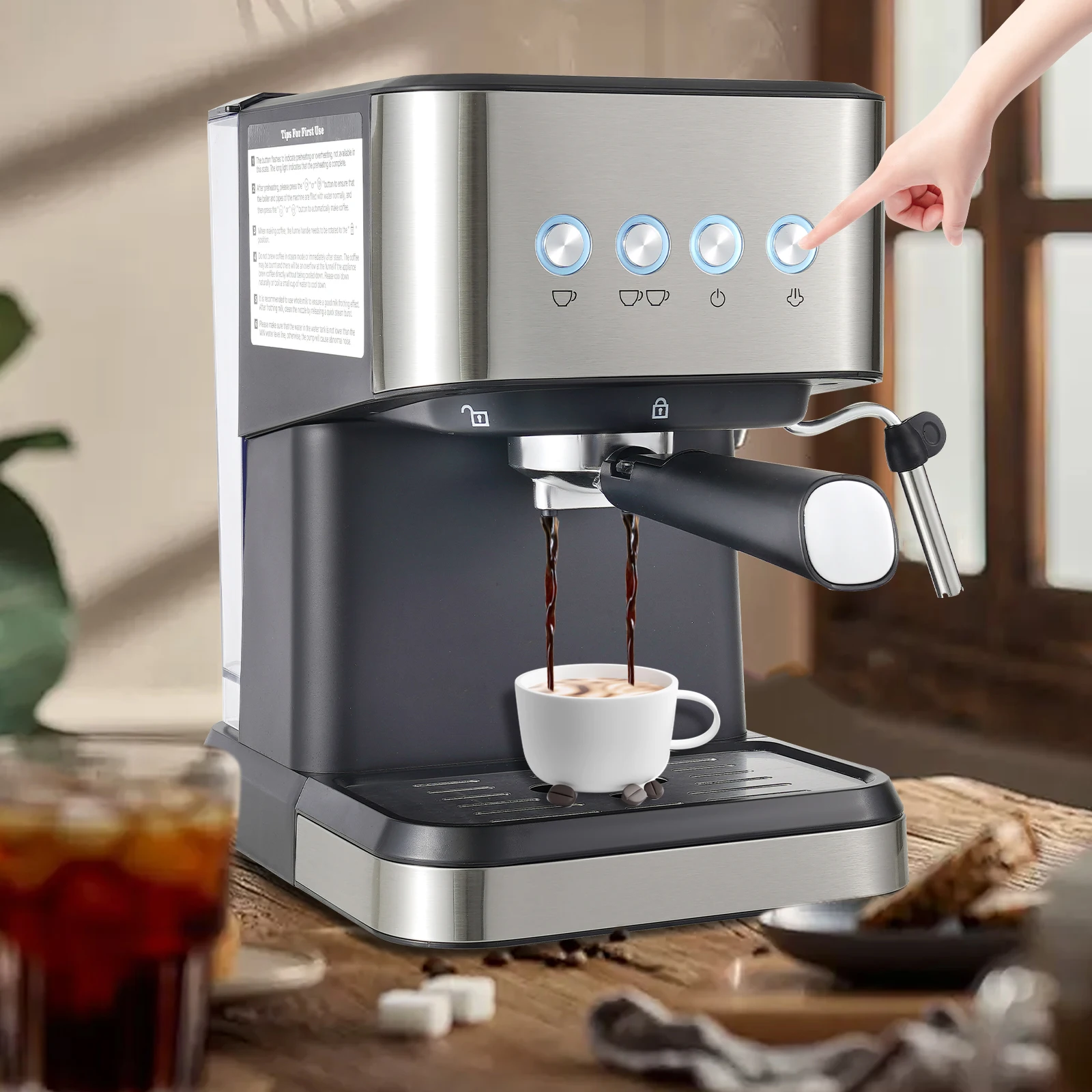 

Semi Automatic Coffee Machine 110V, Small Drip Coffee Machine