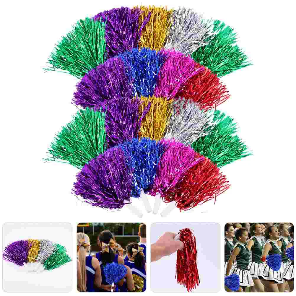 18pcs Cheerleaders Ball-Flower Aerobics School Sports Meet Ball-Flower Props Cheering Balls 12 pcs cheerleading hand flower ballpit balls pom poms delicate props cheering the pet cheerleader compact sports meeting