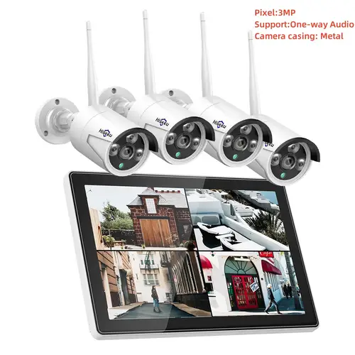 Hiseeu 3/5MP Wireless Security Cameras Kit Outdoor Waterproof IP Camera Surveillance CCTV System Set with 10.1" Monitor 10CH NVR - Image 8