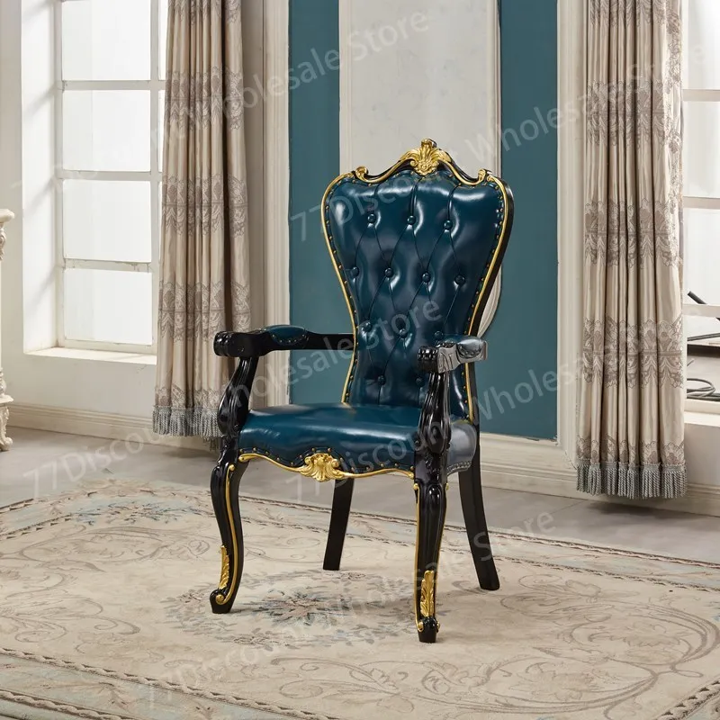 Description Picture 3 of itemLeather Beautiful Dining Chairs Nordic Luxury Designer Living Room Free Shipping Muebles Para El Hogar Home Furniture