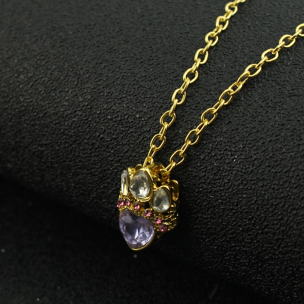 Rapunzel Crown Charm Necklace For Women Girls Gold Plated Princess Crown Necklace Wedding Geek Jewelry Rapunzel Accessories Gift - Image 3