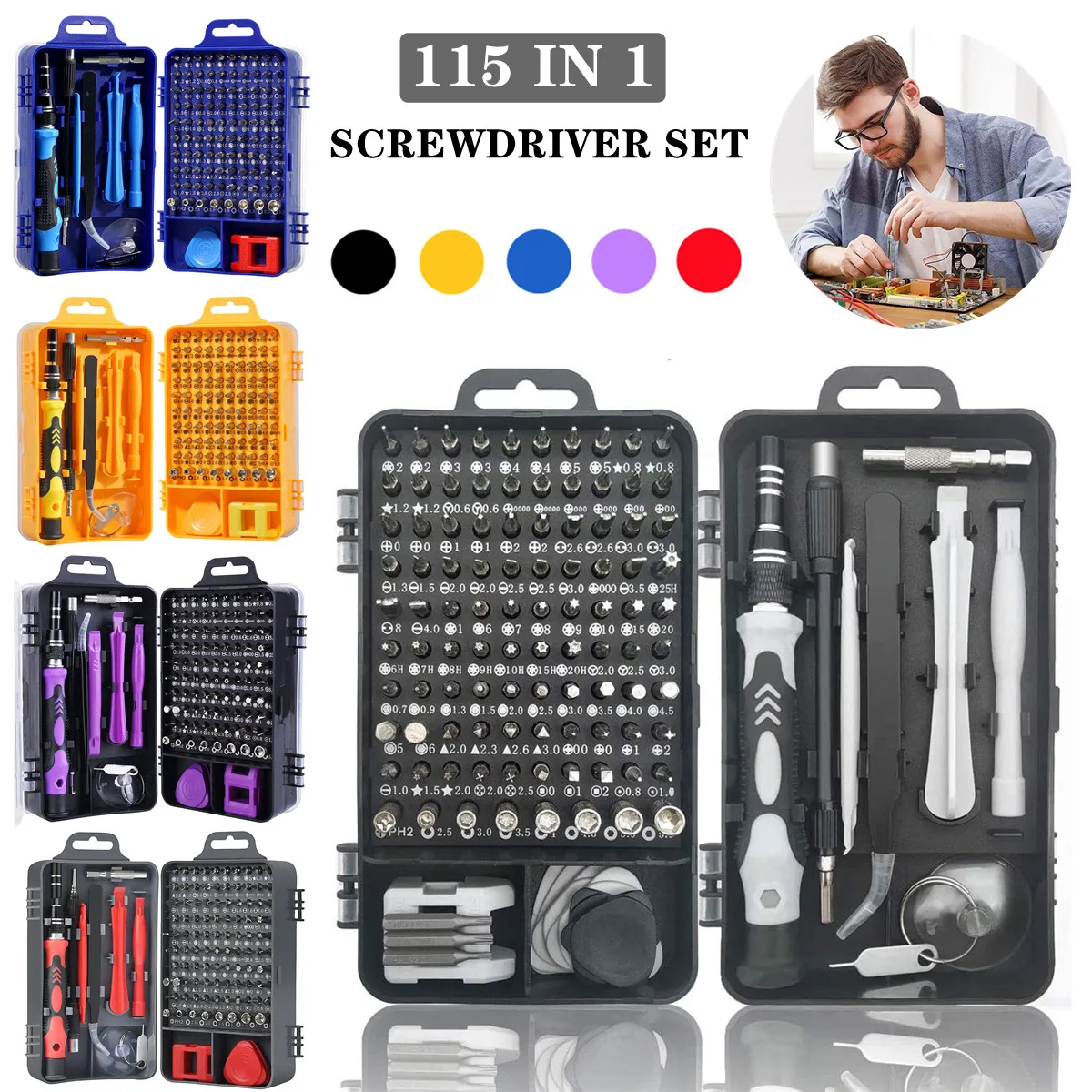 Screwdriver Set Repair Laptops Phones Computer Tool Kit Screw Driver