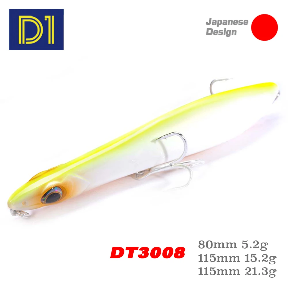 D1 Popper & Pencil Esche Da Pesca 80Mm 115Mm Floating Sinking Decoy Hard Baits Long Casting Bass Pike Wobblers Fish Tackle