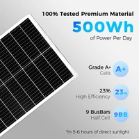 Panneau solaire rigide 1000W / 400W /500W/ 300W / 200W / 100W, chargeur de batterie,Monocristallin  module de charge, cellule pour voiture, bateau, maison, RV balcon, abri de jardin, bateau 5