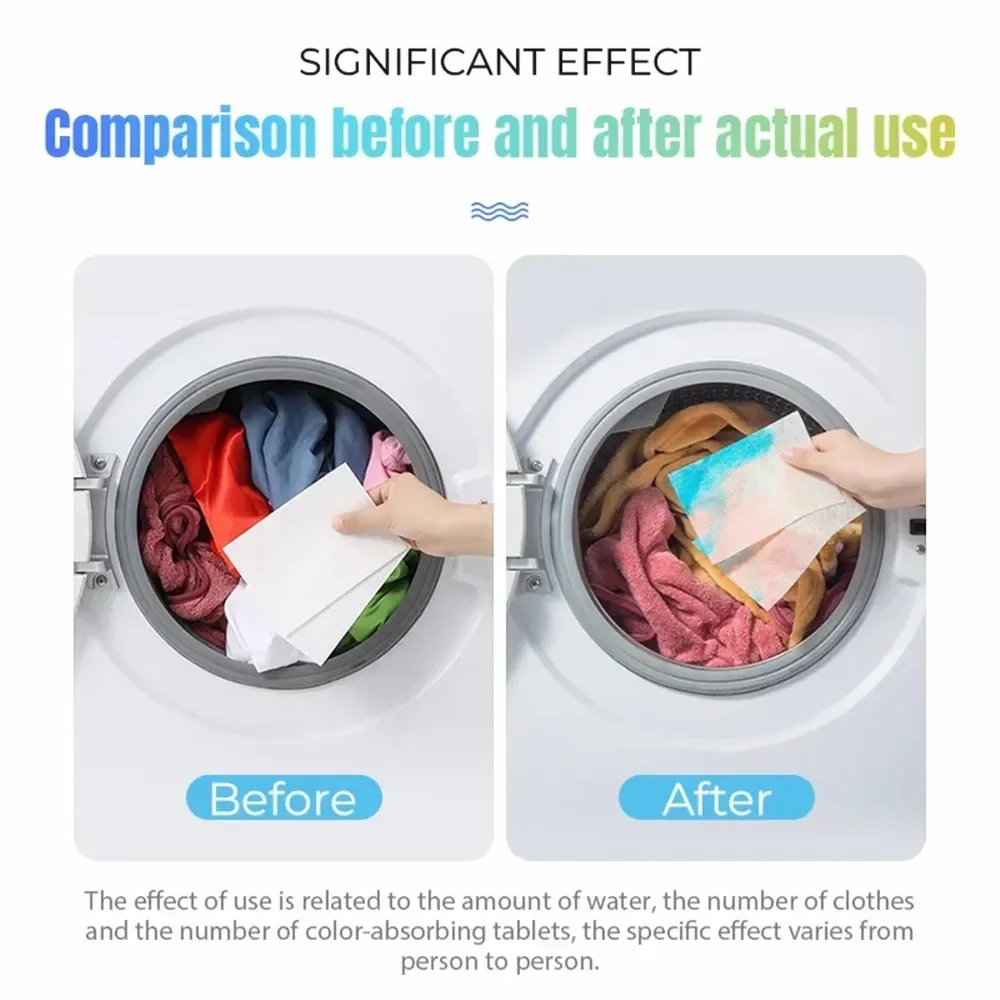 200/50pcs Laundry Mixed Dyeing Cloth Fabric Softener Washing Machine Personal Care Anti-color Absorption Limpieza Board Cleaning