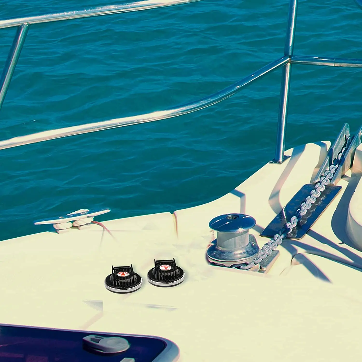 Wireless Windlass Anchor Remote Trim Controller And Up/Down Wired Red Rocker Switch Remote With 100ft AWG #16 Wire Spool For Boats Marine Vessels - View #3