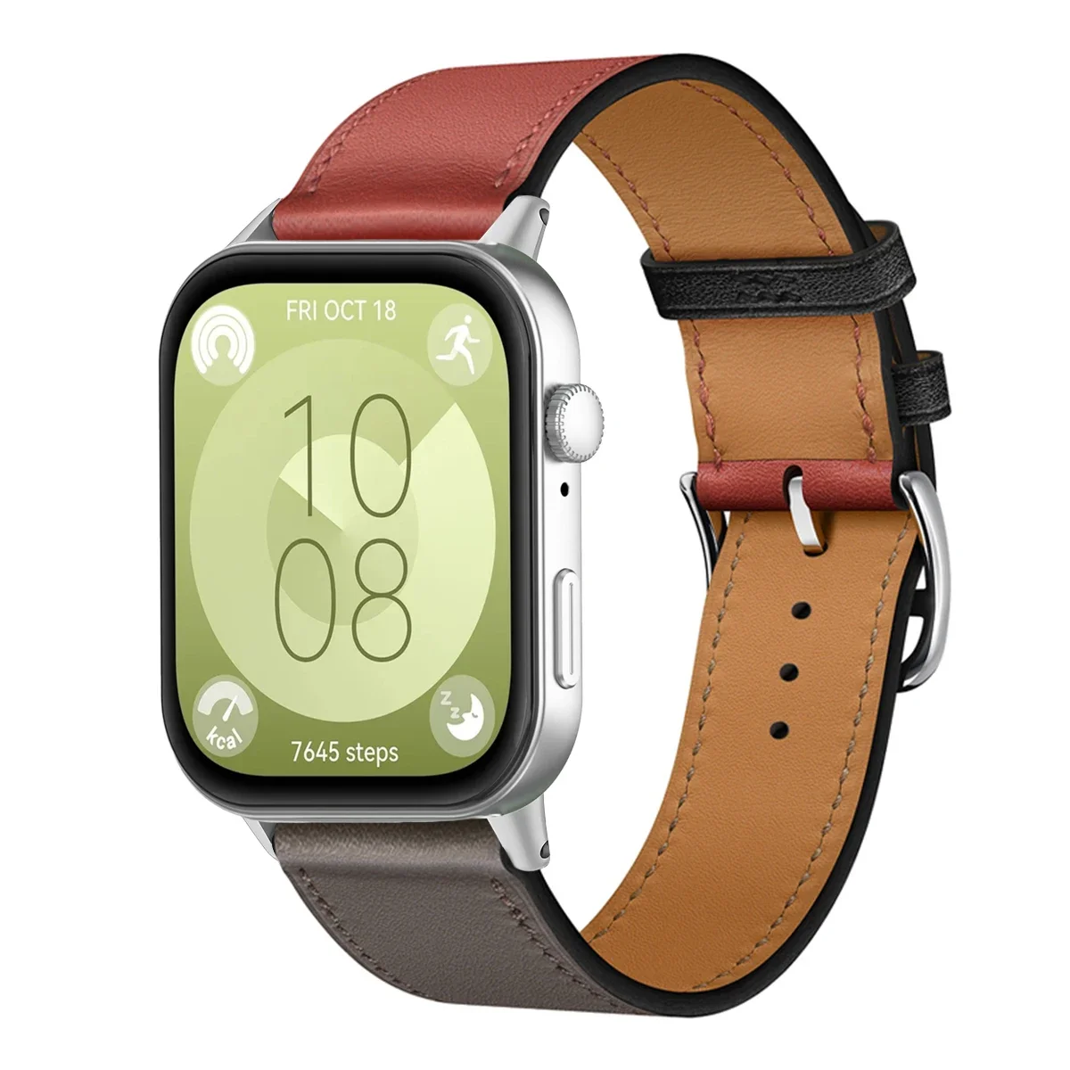 Premium PU Leather Sport Wristband Bracelet - Universal Smartwatch Replacement Strap
