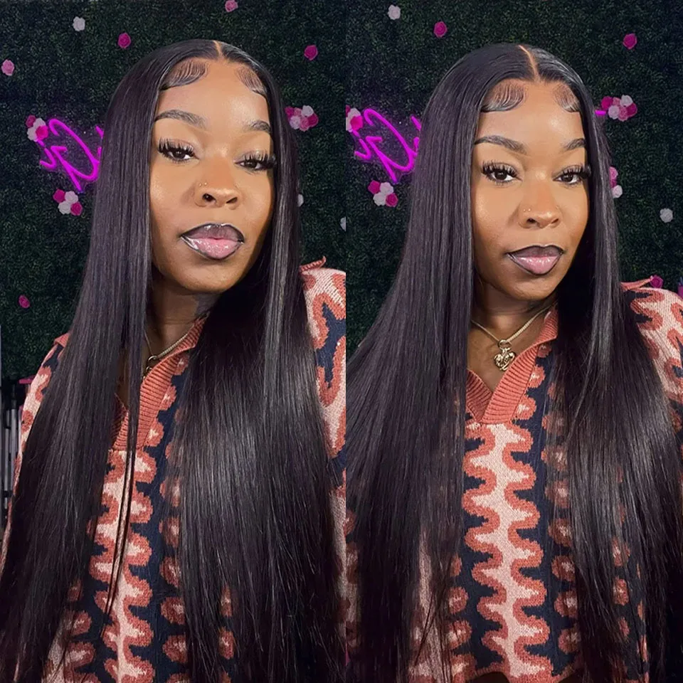 

Lumiere Straight 13x4 Lace Front Wigs Brazilian 4X4 Lace Front Human Hair 30 32 Inch HD Lace Frontal Human Hair Wig Pre Plucked