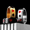 Lucky Poker Fidget Spinner Men Rings Stainless Steel Punk Luxury New In Women Jewelry Fashion Accessories Gift Wholesale 1