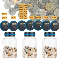‌Smart Digital Coin Counter Money Jar - Multi-Currency Savings Box for USD, EUR, GBP, MXP Coins, Coin Bank for Kids & Adults 1