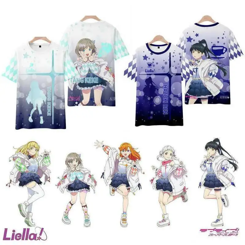 

New LoveLive SuperStar 3d T-shirt Kawaii Anime Men Women T Shirts Tops Casual O-neck Short Sleeve T-shirts Tee Shirt Sweatshirts