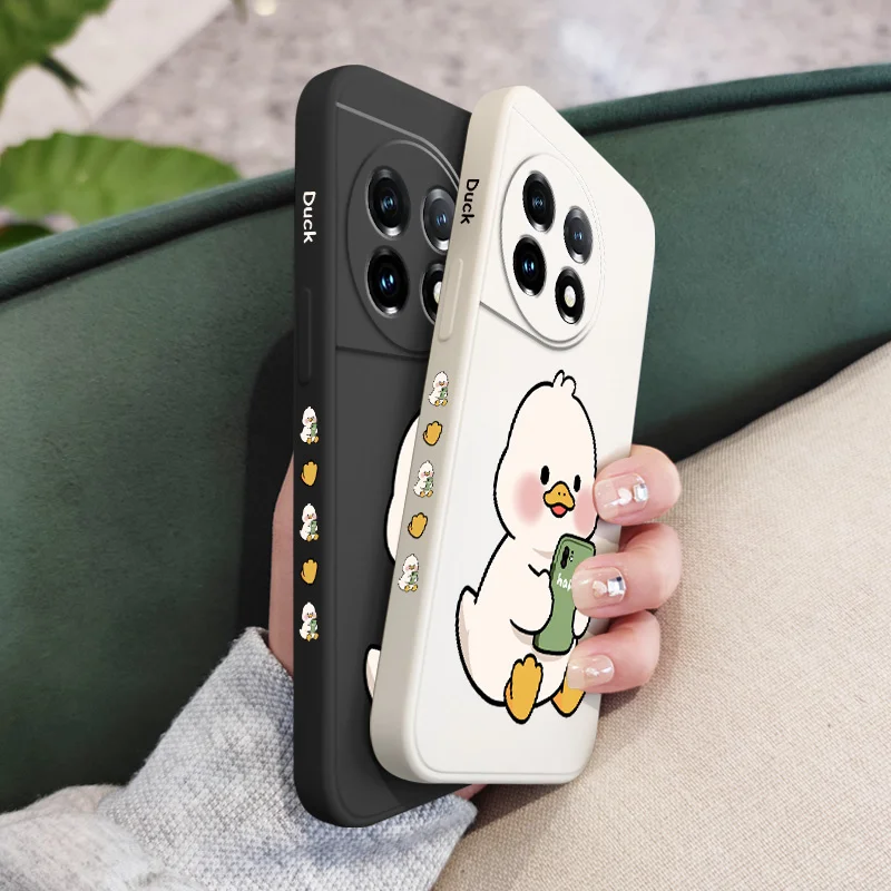 Adorable Duck Liquid Silicone Phone Case