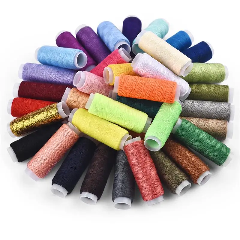 39 Colors Polyester Yarn Sewing Thread Roll Machine Hand Embroidery 150  Meter Each Spool Durable For Home Sewing Kit - AliExpress