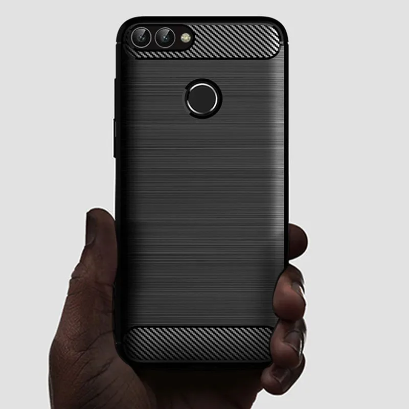 Carbon Fiber Shockproof Case for Huawei P smart 2018 Silicone Case for Nova Lite 2 Huawei Y7S Bumper Back Cover Coque Fundas 4