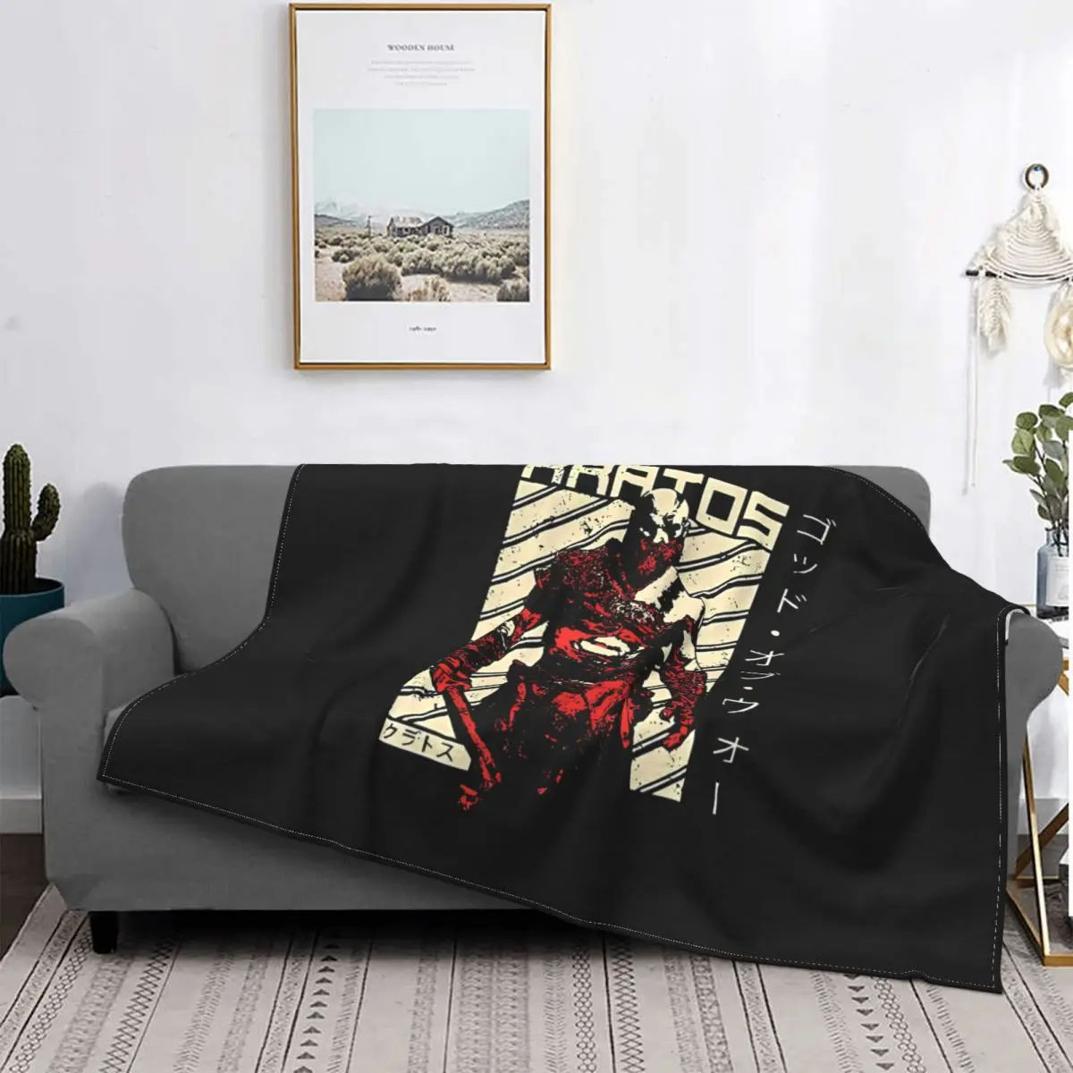 Kratos God Of War-Videogioco T God Of War Ragnarok Coperta Da Gioco In Pile Per Tutte Le Stagioni Coperte Per Tappeto Da Ufficio
