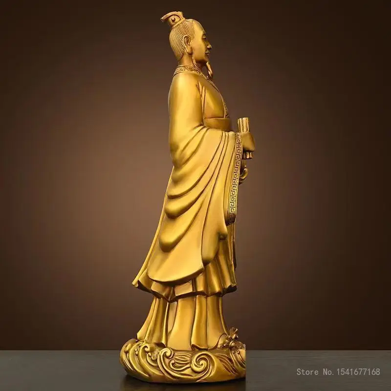 God of Wealth ornament Buddha Statue, Pure Copper, Home Decoration, Living Room Opening Office, enshrines Buddha Hall, Gift, 1Pc