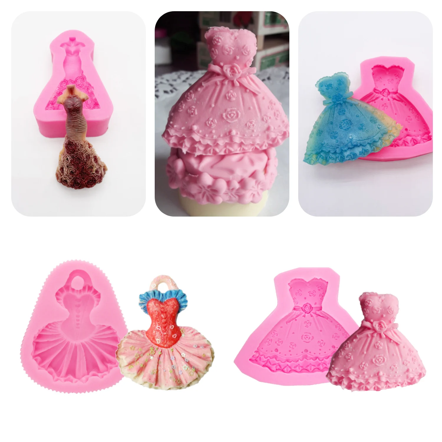 Hemd Kleidung Silikonform Backen Fondant Party Kuchen Dekorieren Werkzeug Hochzeitskleid Cupcake Schokolade Gumpaste Form