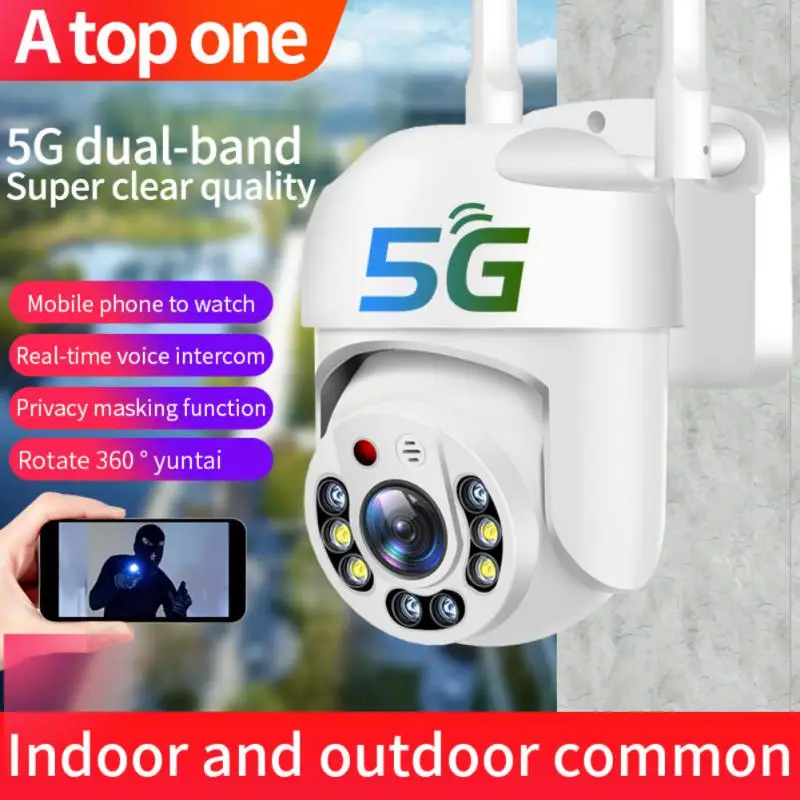 1080P 5G WIFI Surveillance Cameras Outdoor Camera 360 Full Color Night Vision Motion Detect Auto Tracking Baby Monitor Ip Camera 2mp smart wifi camera ptz e27 bulb light video security detect audio alarm auto tracking baby monitor cctv surveillance cameras