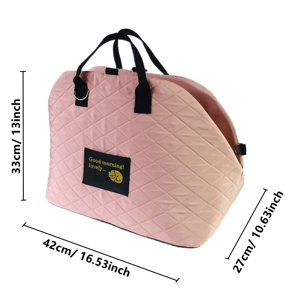 Pet Carrier Bag Pet Carrying Bag Portable Warm Kennel Pet Dog Carrier Bag Car Seat Control Nonslip Dog Carriers Safe, Puppy Cat Pet Bed Chihuahua Products