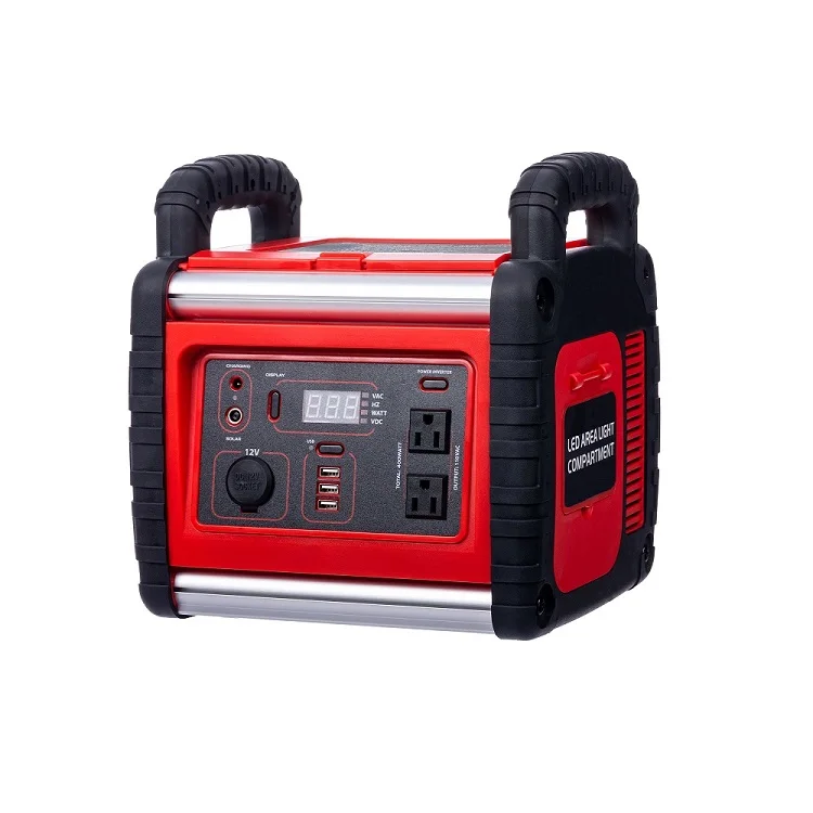 400w 야외 휴대용 납 산성 배터리 태양 발전기 캠핑 자동차 점프 스타터 12v dc 110v 220v ac 보조베터리 역 태양