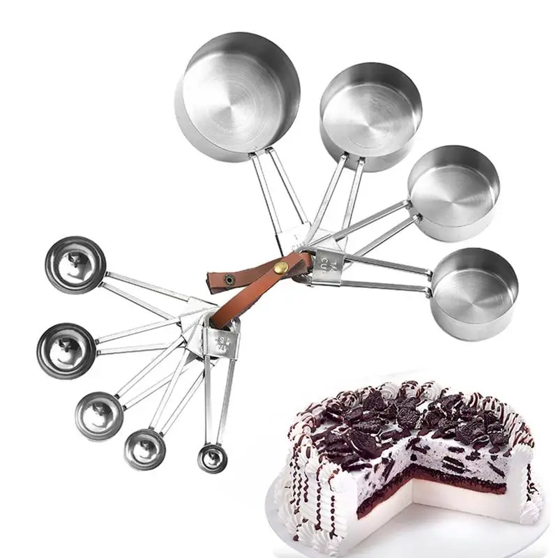 

Baking Measuring Cups And Spoons Set Stainless Steel Baking Powder Spoon Powder Spoon portable Coffee Sugar Scoop kitchen tool