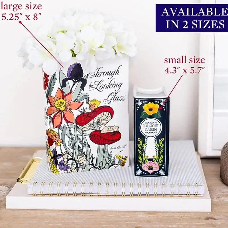 Ceramic Book Vase Pride and Prejudice Cute Bookshelf Decor Unique Gift for Book Lovers Home Interior Wall Shelf Decoration House 3